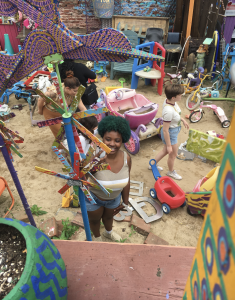 undergraduate fellowship participants at Randyland in Pittsburgh